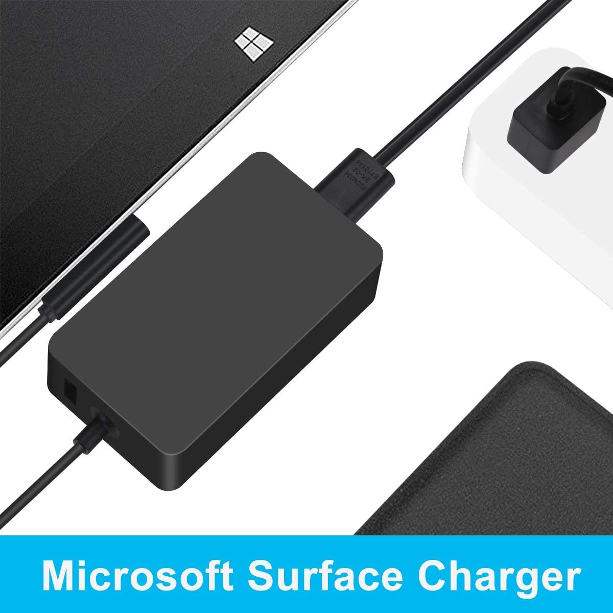 Hot 65W Microsoft Surface Charger for Pro 3/4/5/6/7 Fast Electric Power Supply Adapter DC Port 5V1A Output CE FCC ROHS Certified