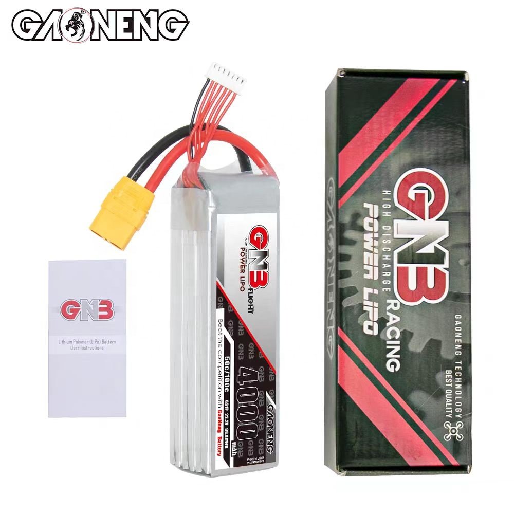 GNB (High Energy)4000mAh 6S 22.2V 50C LiPo Battery - Ideal for Long-Range FPV Drones and RC Aircraft