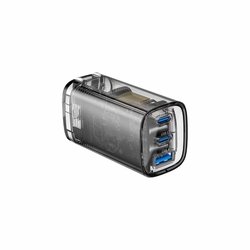 Kaida 65W Charger Usb transparency Fast Charging Charger Phone Accessories 2023 Trend New 3-Port Gan Usb-c Wall Charger Super