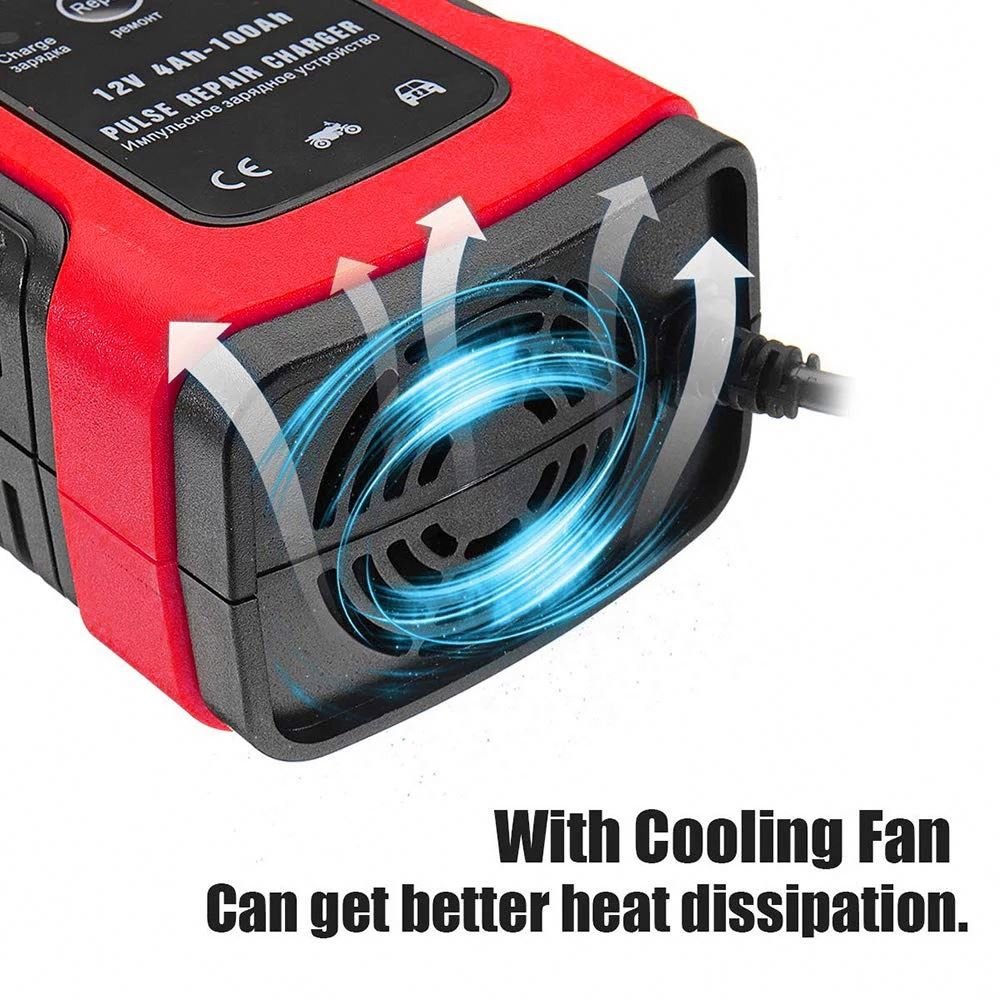 Automatic 12V 24V Smart Battery Charger With LCD Display Lead Acid Battery Charger