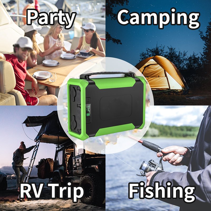 Waterproof IP 65 Emergency Portable 300W Solar Power Station LifePo4 Cells Power Battery Bank Fast Charge PD 100W Power Bank