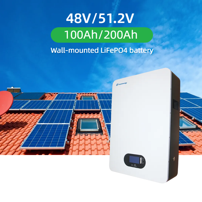 5 years warranty deep cycle 48v wall mounted lithium ion battery 100ah 200ah 5kwh 10kw with BMS Wall Mounted Lifepo4 Battery