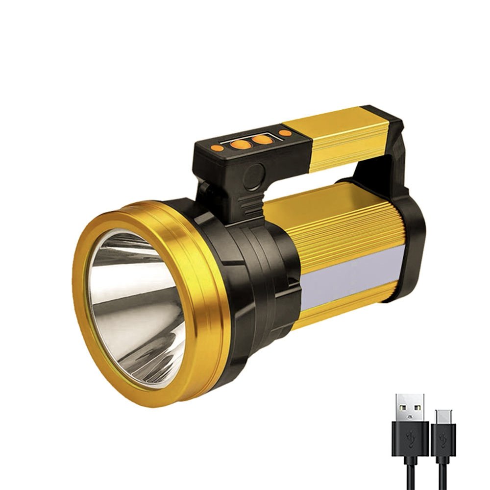 New Brightest 12000mah 3 Mode Cob Spotlight Wide Beam Aluminum Alloy Usb Rechargeable Led Torch Tactical Flashlight Search Light
