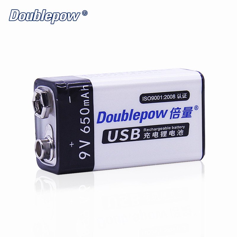 Customized 9V 650mAh Rechargeable lithium ion Battery packs 400mAh 700mAh RC USB C port 9v Battery