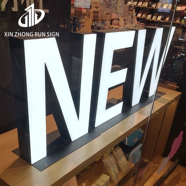 3D luminous letter led front-lit letter stainless steel side
