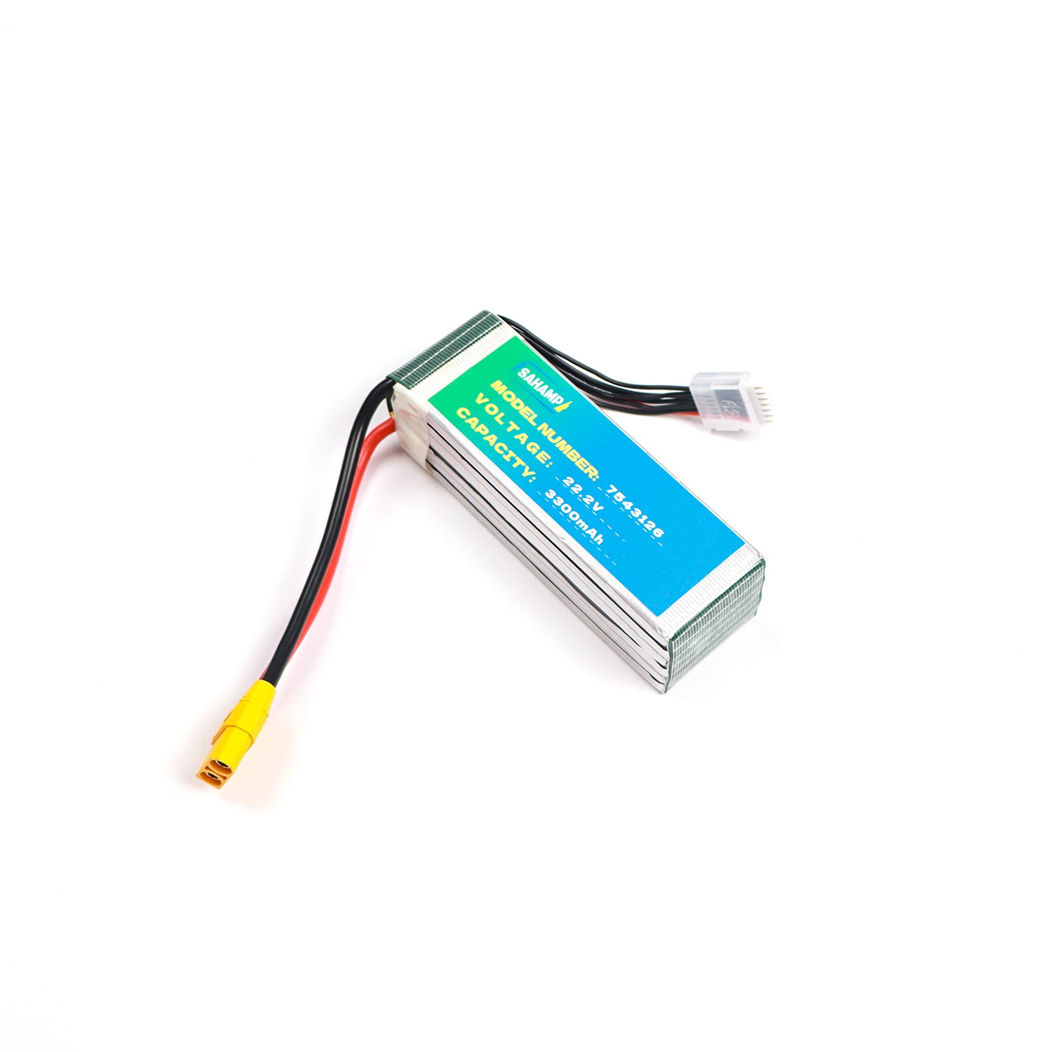 Customized 7543126 22.2V 3300mAh Lithium Battery Pack for RC Automotive & Agricultural Drone for Electric Vehicles 12V and 6V