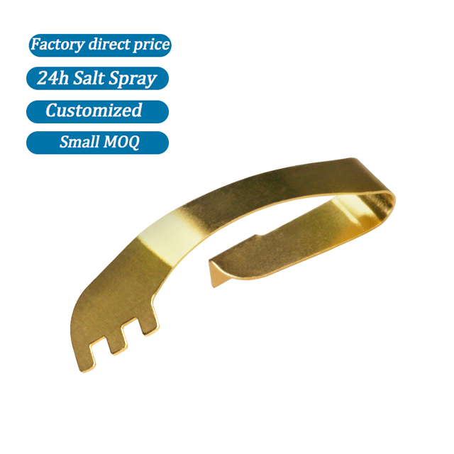 Custom made precision battery connector positive fabrication PCB Tab shrapnel metal brass die stamping copper parts