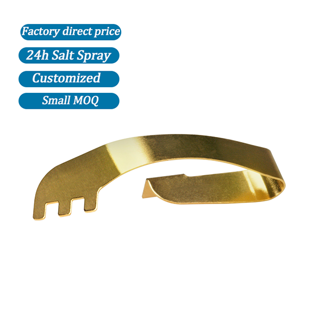 Custom made precision battery connector positive fabrication PCB Tab shrapnel metal brass die stamping copper parts