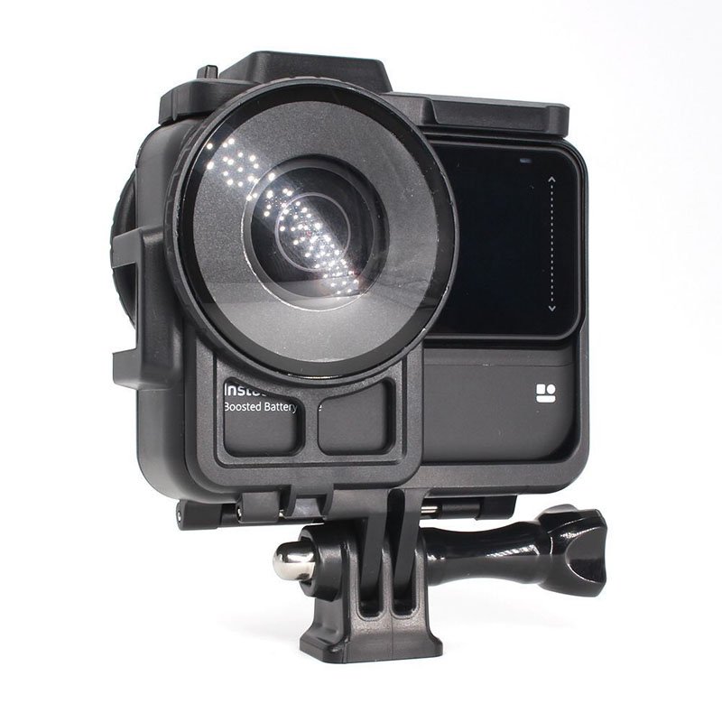 YEAH Dual-Lens Lens Guards for Insta 360 One R Boosted Battery Action Camera Frame Mounting Bracket Outdoor Sports Accessories