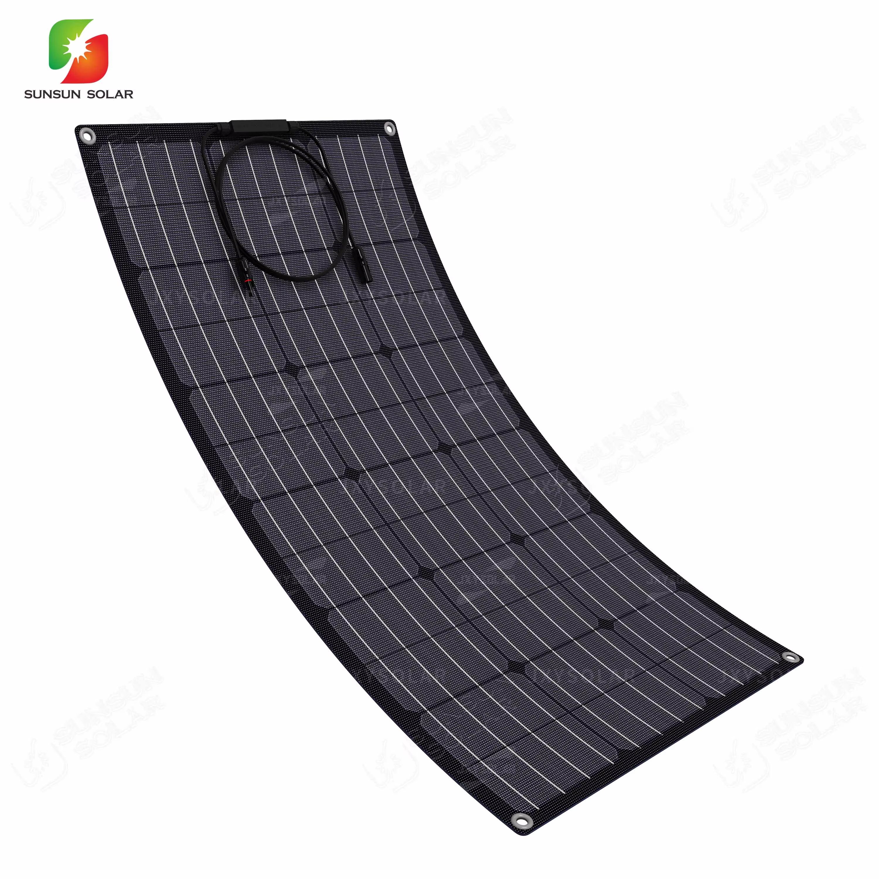 Manufacturer Custom Price High Efficiency Flexible Monocrystalline Solar Panel 80w Semi Sunpower Home Solar Panel Rv Boat