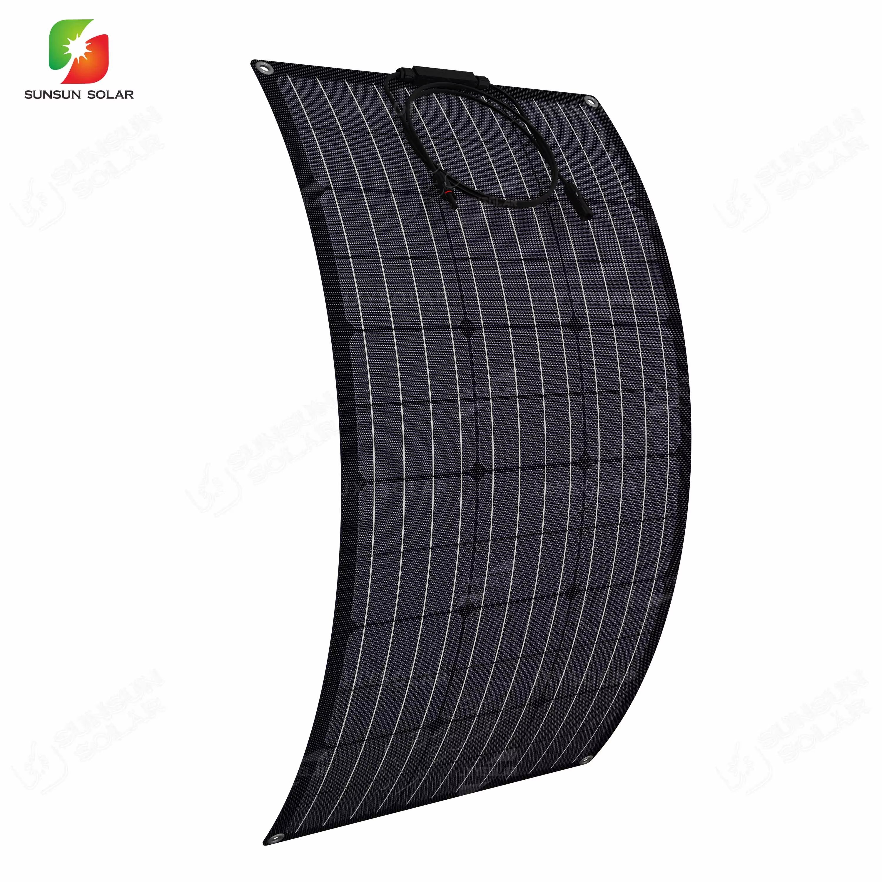 Manufacturer Custom Price High Efficiency Flexible Monocrystalline Solar Panel 80w Semi Sunpower Home Solar Panel Rv Boat