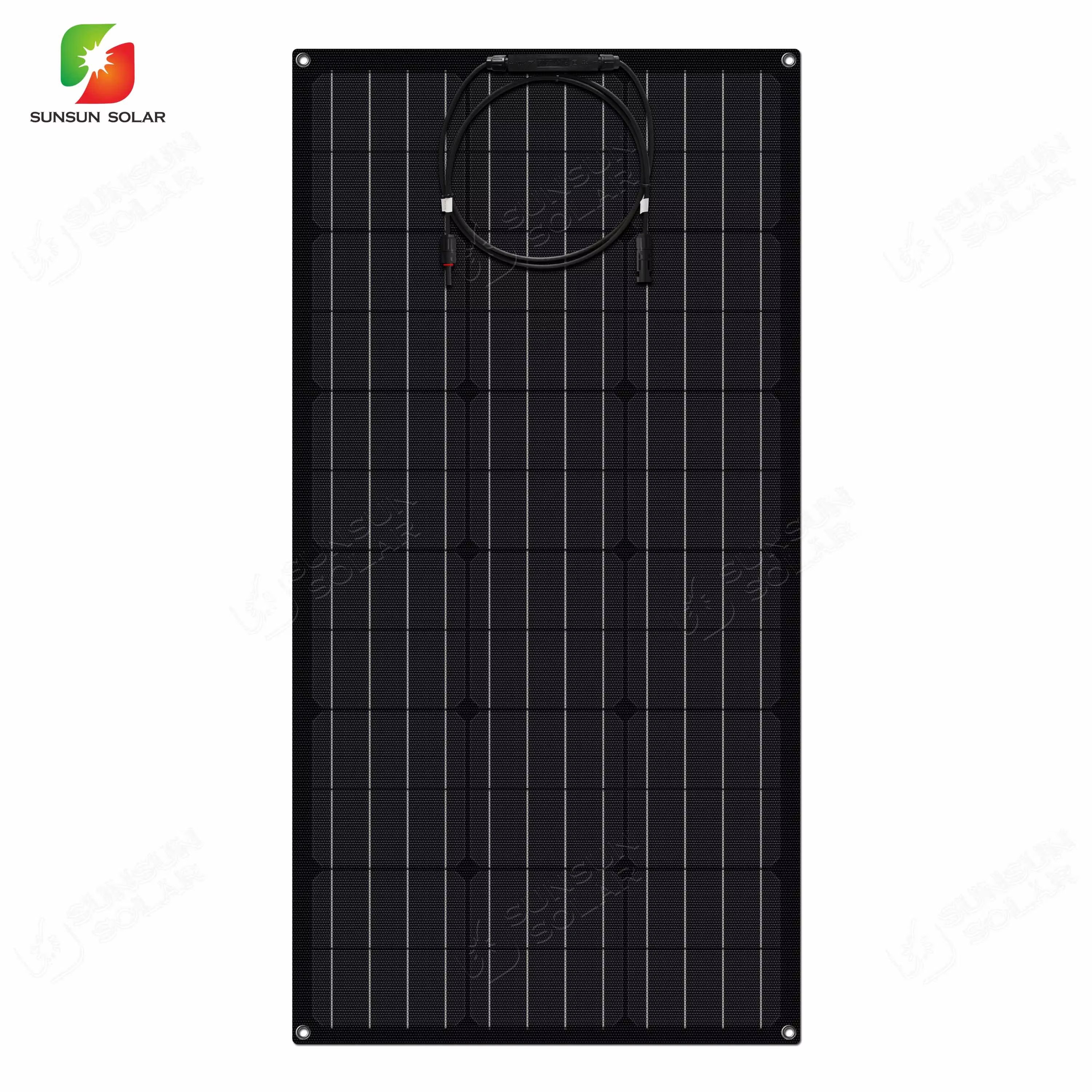 Manufacturer Custom Price High Efficiency Flexible Monocrystalline Solar Panel 80w Semi Sunpower Home Solar Panel Rv Boat