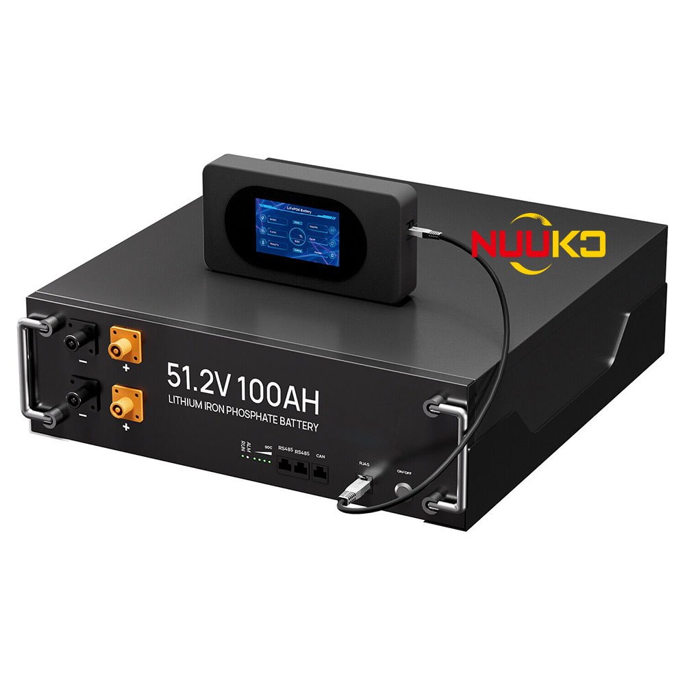 NUUKO 51.2V200ah Lithium Battery Pack Long Life LiFePO4 Batteries for Solar Storage/Inverter/UPS/19 rack