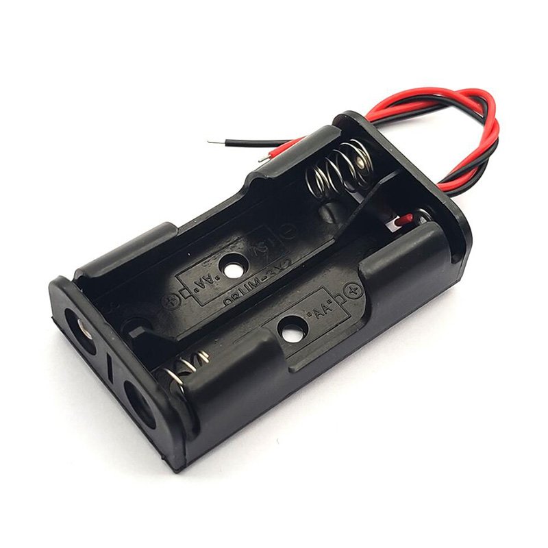 2 AA Battery Holder With Wires Battery Case AA Holder