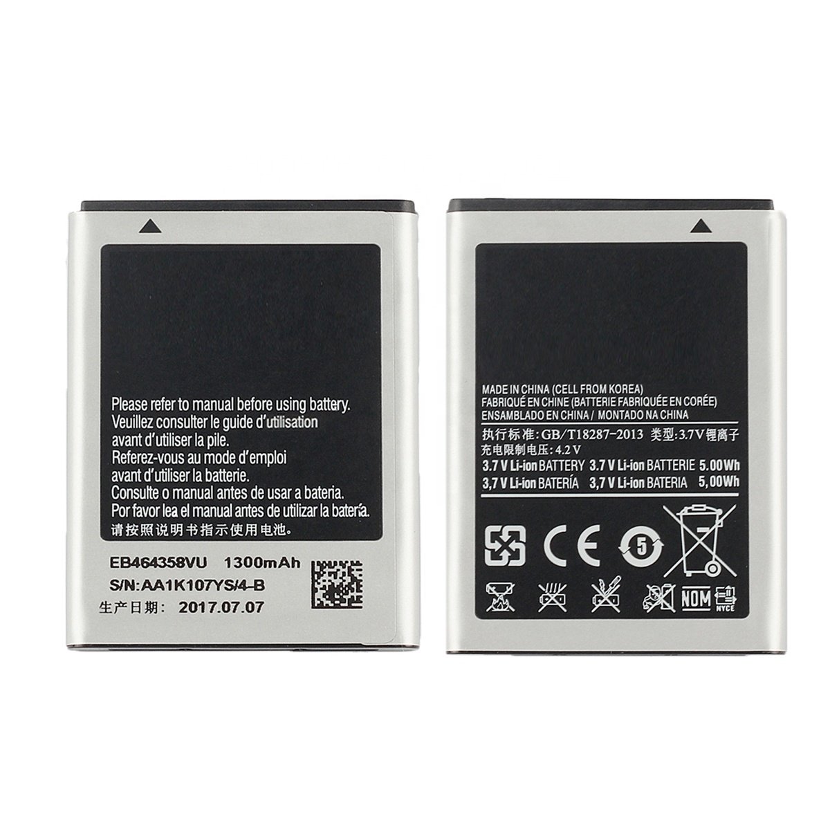 original mobile battery EB464358VU EB464358VA for Samsung Galaxy mini 2 S6500 S5830 i569 i579 S7500 S7508 phone accessories