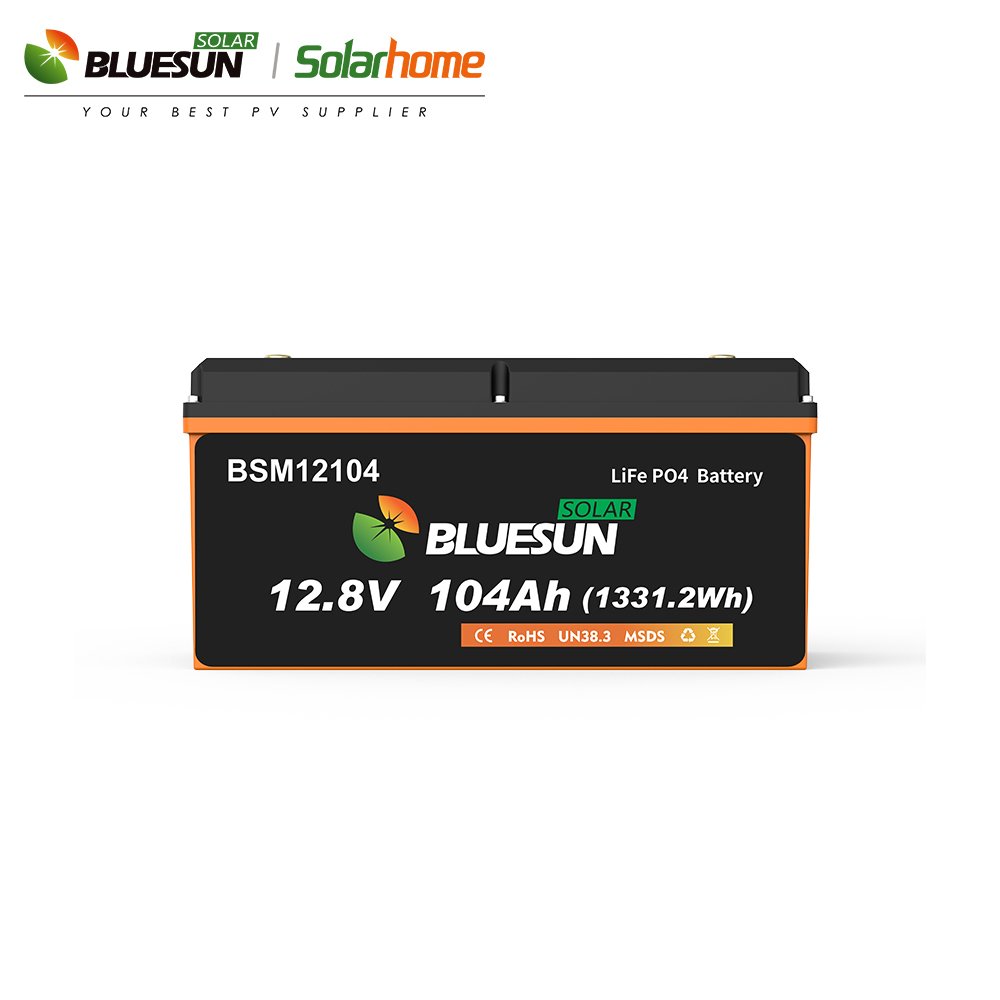 Bluesun New Energy Lithium Battery 12V 100Ah 200Ah 24V 100Ah 280Ah Lithium Battery Hybrid Solar System For Home Use