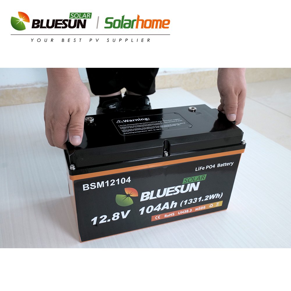 Bluesun New Energy Lithium Battery 12V 100Ah 200Ah 24V 100Ah 280Ah Lithium Battery Hybrid Solar System For Home Use