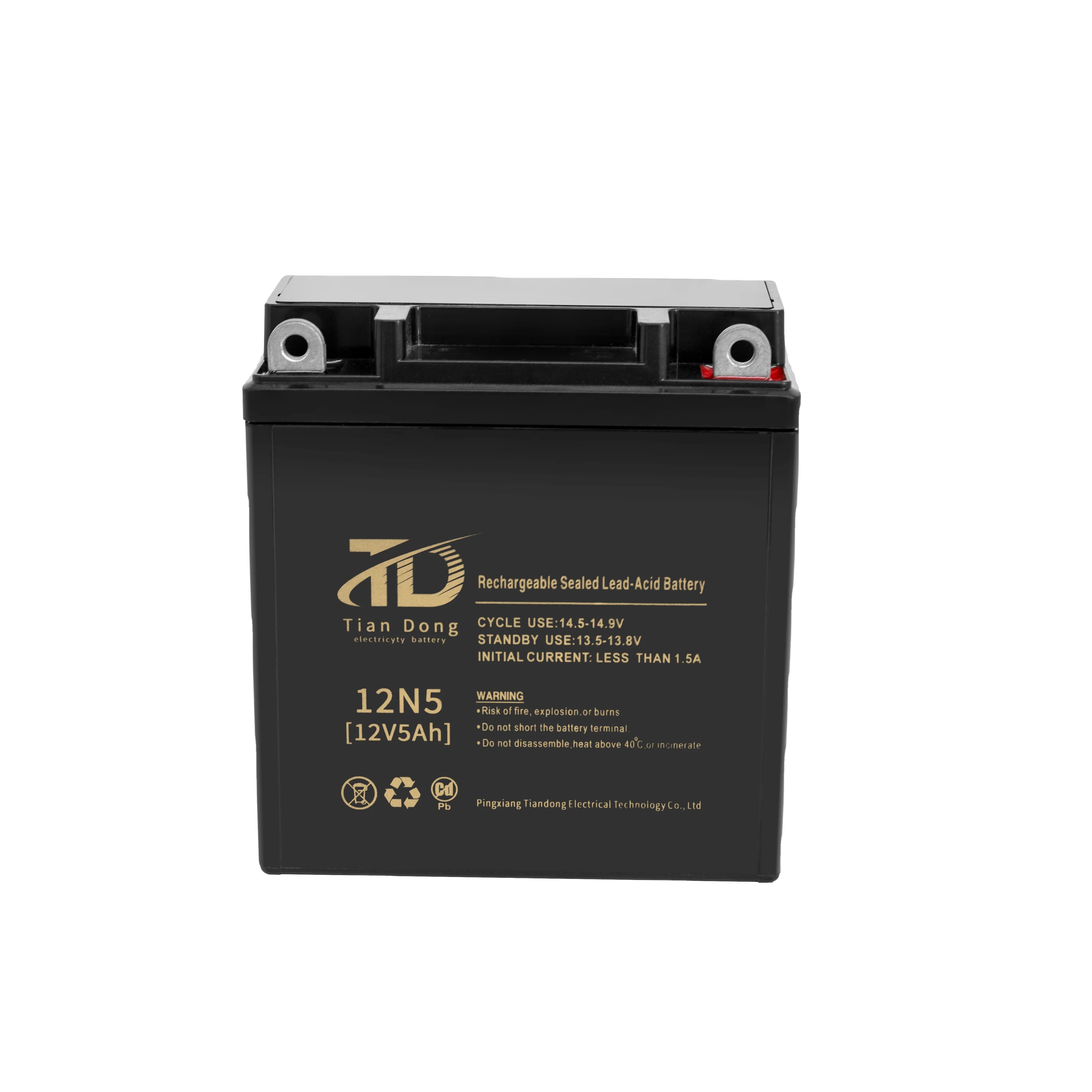 High Quality Motorcycle Parts 12V 5AH Lead Acid Motorcycle Battery