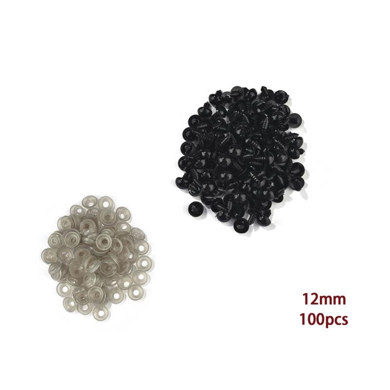 Safety Eyes for Crochet 100pcs Stuffed Animal Eyes Craft Projects Plush Dolls and Teddy Bear Amigurumi Kit 6mm Accessories Free