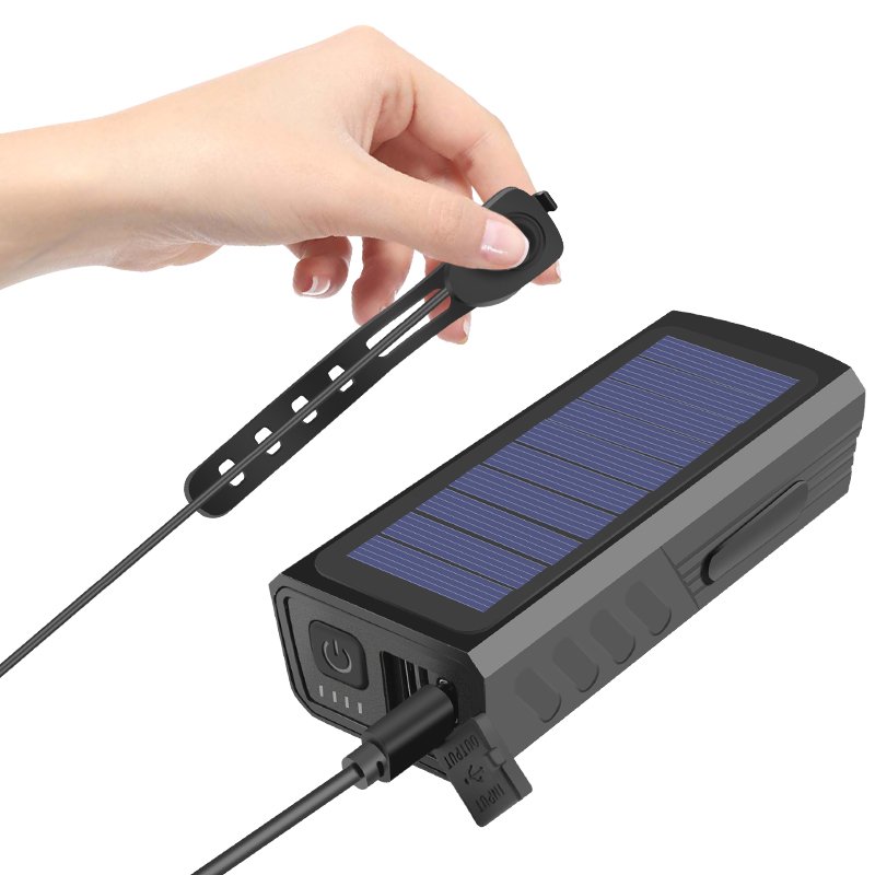 solar power Bike 3*T6 Light Front Lamp TYPE-C Rechargeable LED 2000mAh Bicycle flashlight Waterproof Headlight Bike Accessories