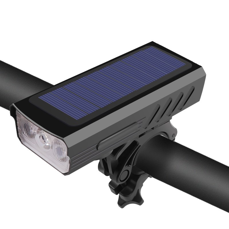 solar power Bike 3*T6 Light Front Lamp TYPE-C Rechargeable LED 2000mAh Bicycle flashlight Waterproof Headlight Bike Accessories