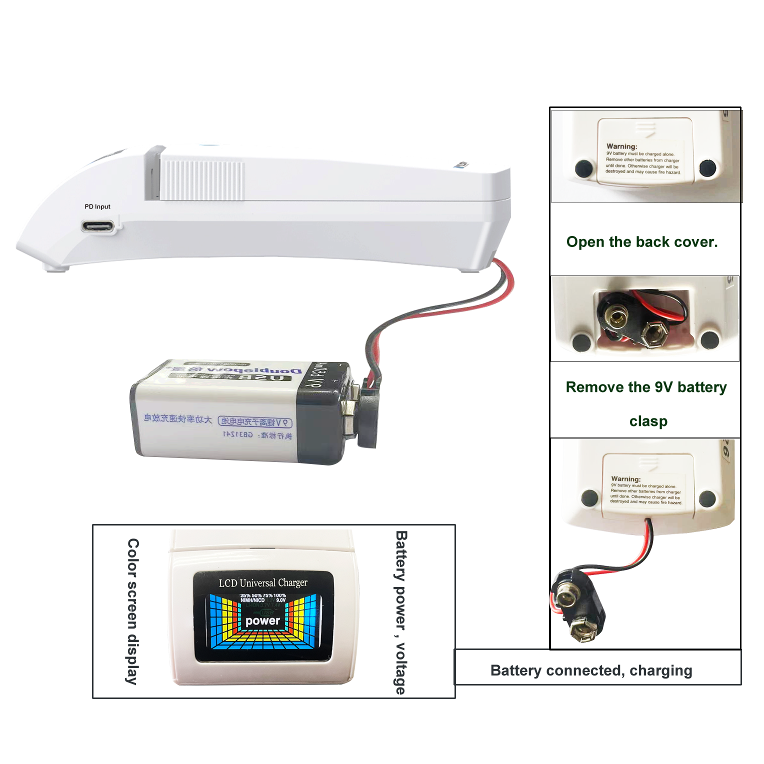 NEW USB port battery accessories & charger accessories lead acid battery charger for lithium batteries