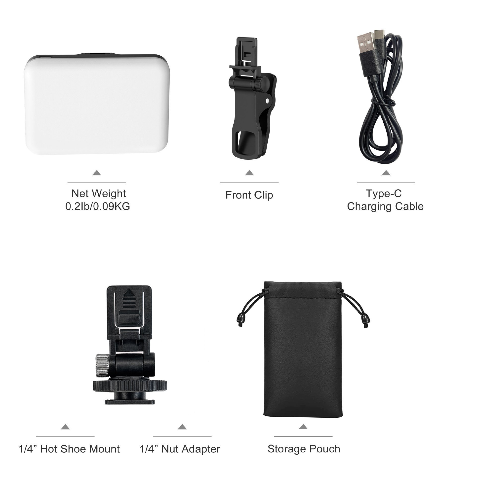 Portable Rechargeable Mini Led Selfie Light Mini Ring Light for Phone Light Clip Phone Accessories