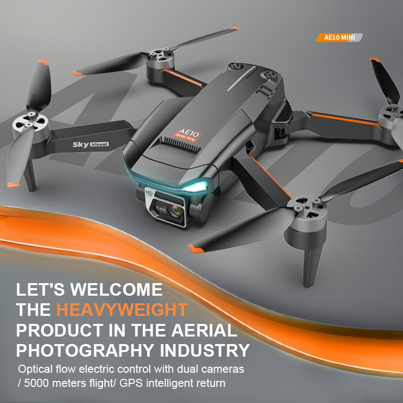 2023 Drone AE 10 mini professional drone 4k dual camera aerial photography 5G GPS brushless motor RC drones toys gifts