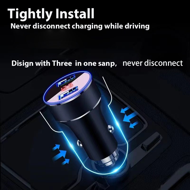 Trending USB Car Charger 2 Ports 120W Super Fast Charging Charger for Xiaomi Samsung Huawei iPhone Mobile Phone Accessories