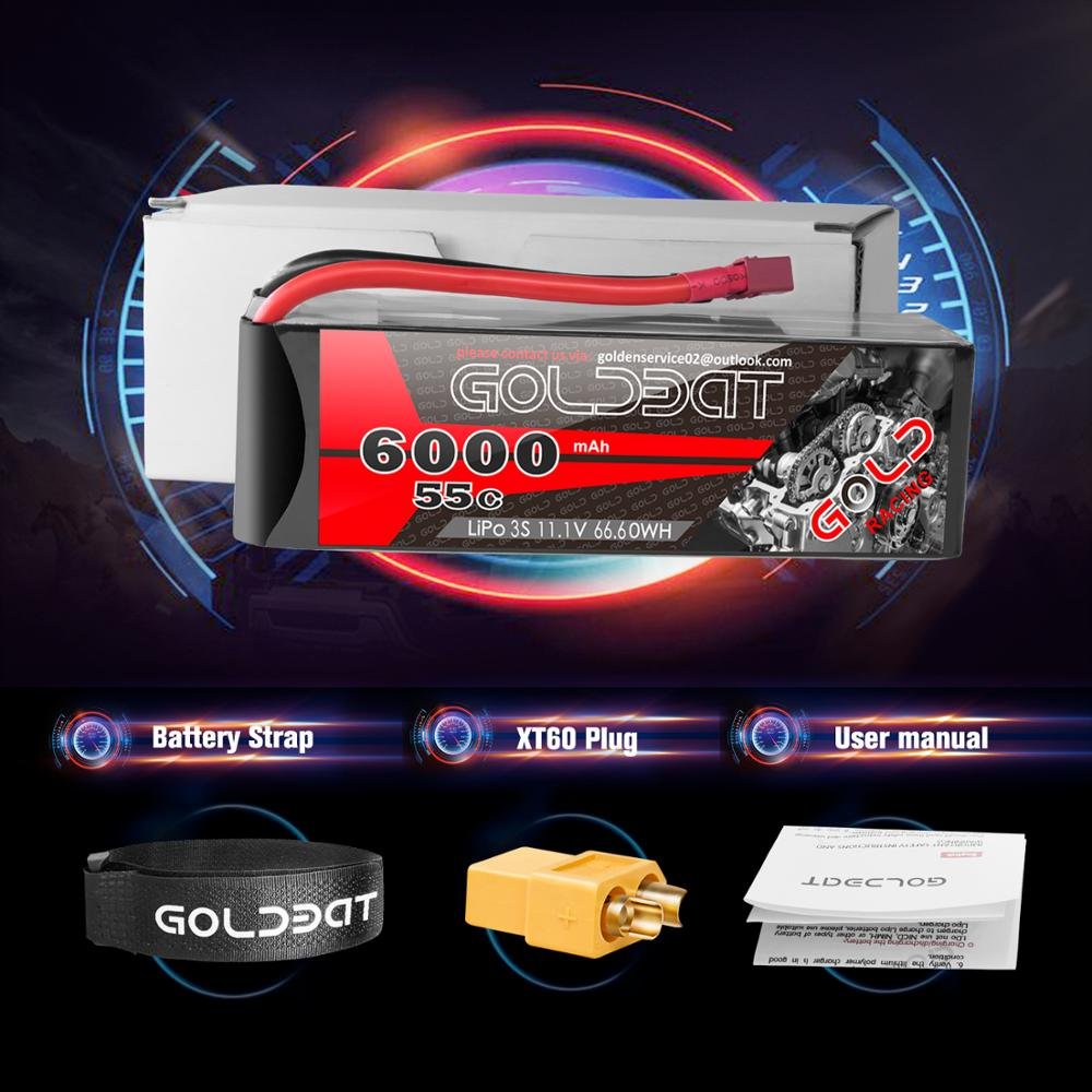 6000mAh 60C 3S 11.1V FPV Drone RC sports Toys Lipo Battery Top supplier