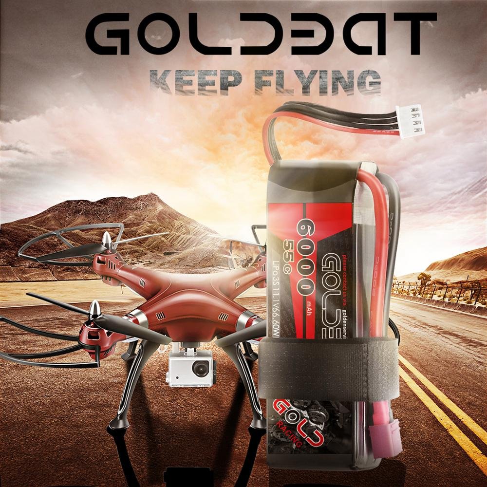 6000mAh 60C 3S 11.1V FPV Drone RC sports Toys Lipo Battery Top supplier