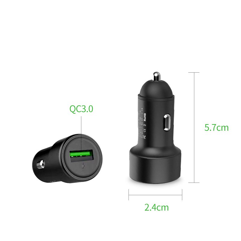 Mobile Phone Accessories OEM ODM 1usb Quick Car Charger QC3.0 Car Charger