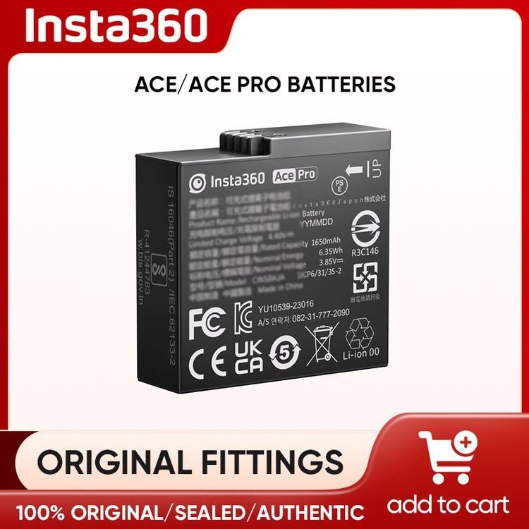 Insta360 Ace Pro & Ace Power Accessories 1650mAh high-capacity Battery Insta360 Original Accessories Ace Pro & Ace Battery