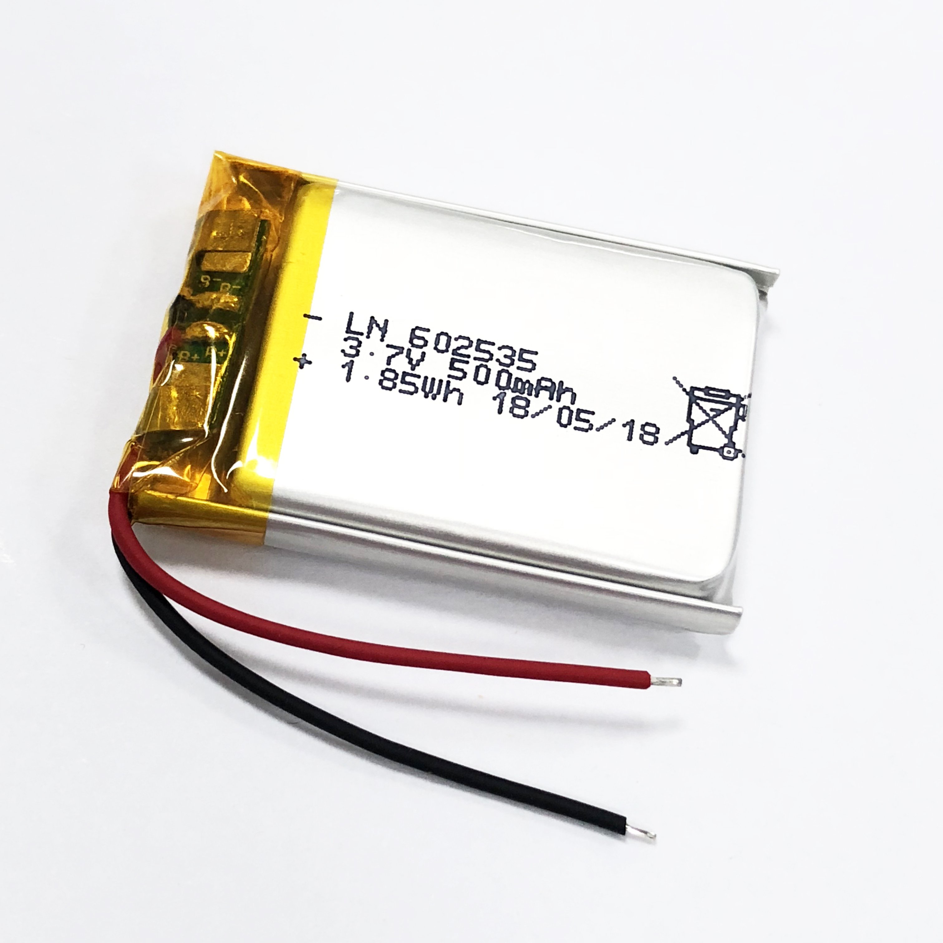 High Capacity 3.7 V Li Ion Battery Cell Lipo Battery 3.7V 500Mah 502248 602535 Lithium Polymer Battery