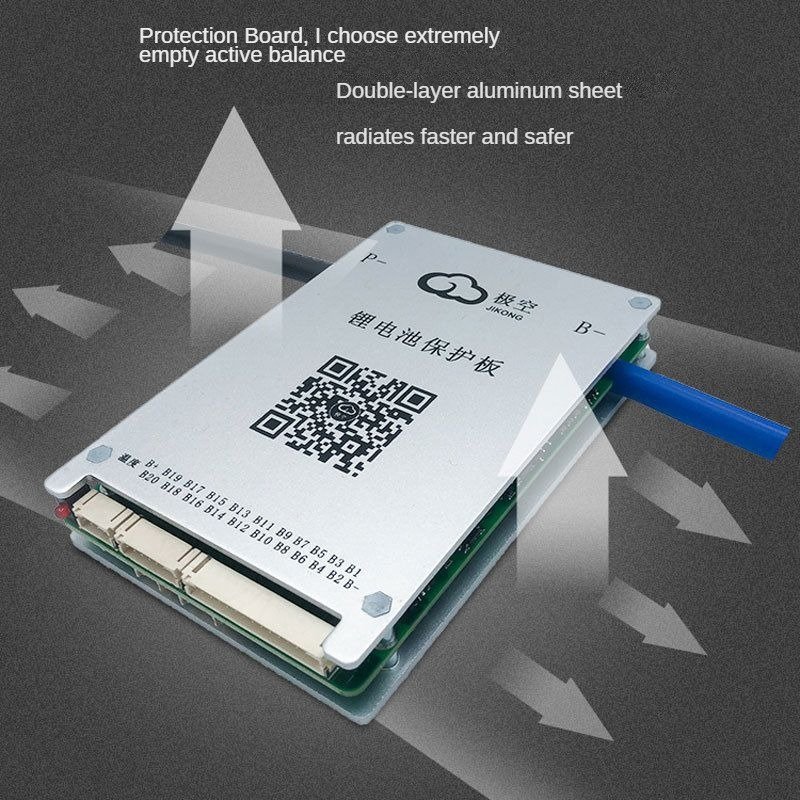 JK BMS Lithium Battery 8-24 String 200A Active Equalization Intelligent Protection Board Integrated CAN Communication