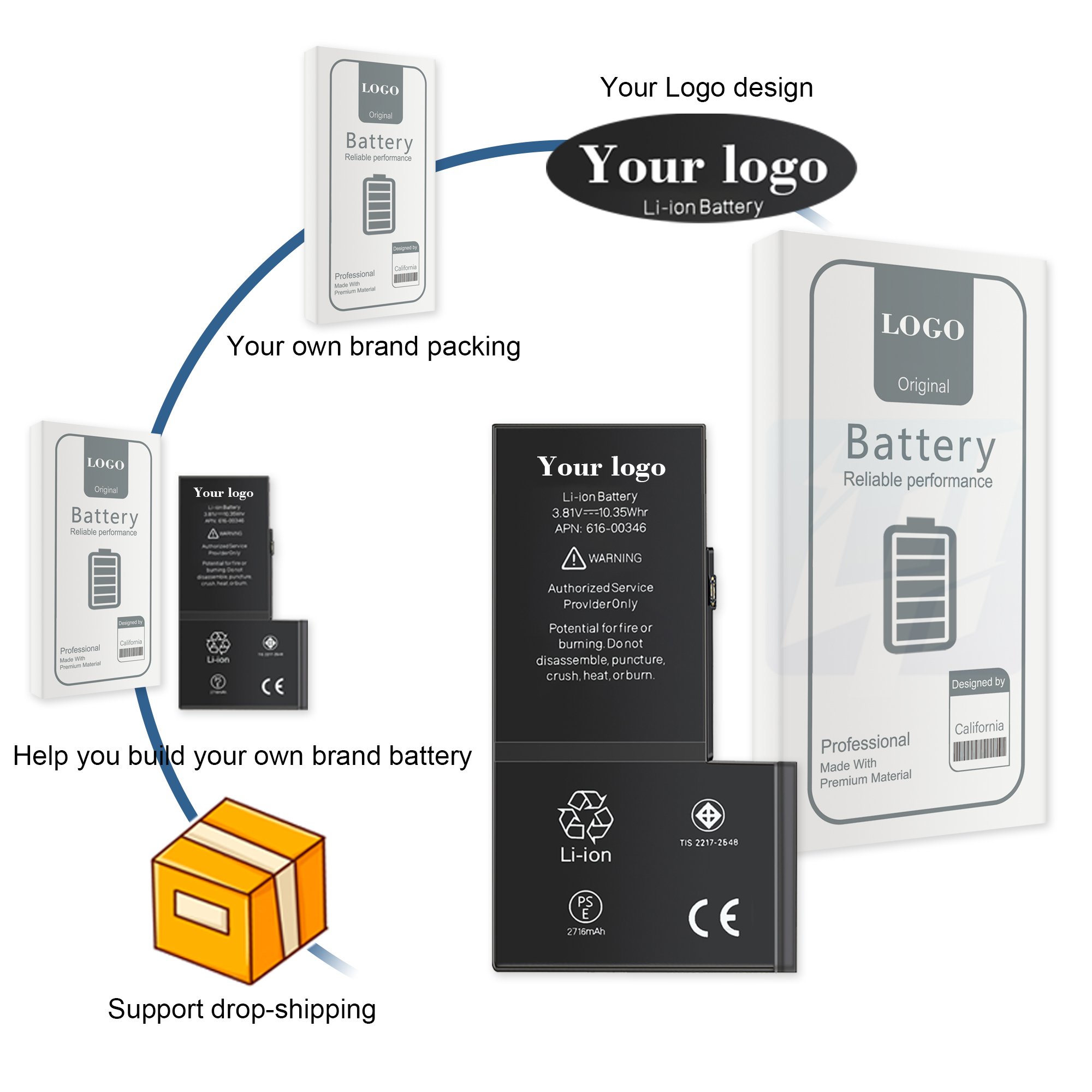 Mobile Phone Accessories 3110mAh Replacement Batteries for iPhone 11 Battery High quality Capacity