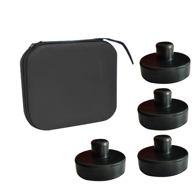 4pcsJack Pucks Non-Slip Rubber Lifting Jack Pad with Storage Case Protects Battery & Chassis For Tesla Vehicles Car Accessories