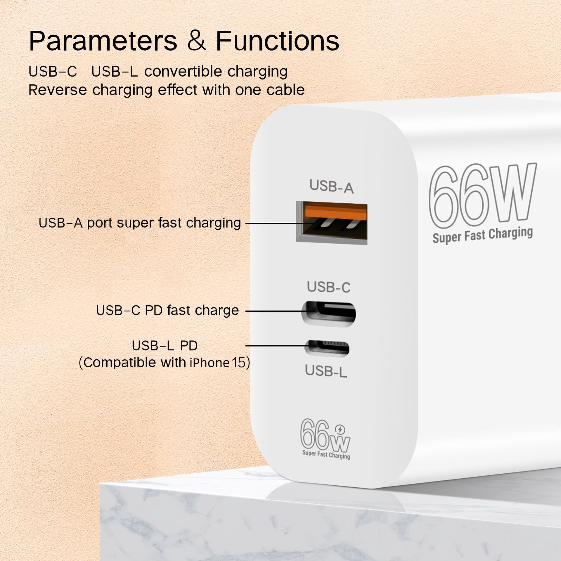 Chargers, Batteries & Power Supplies US EU UK Plug 66W Charger Super Fast Charge Power Adapter for Handheld Game Players