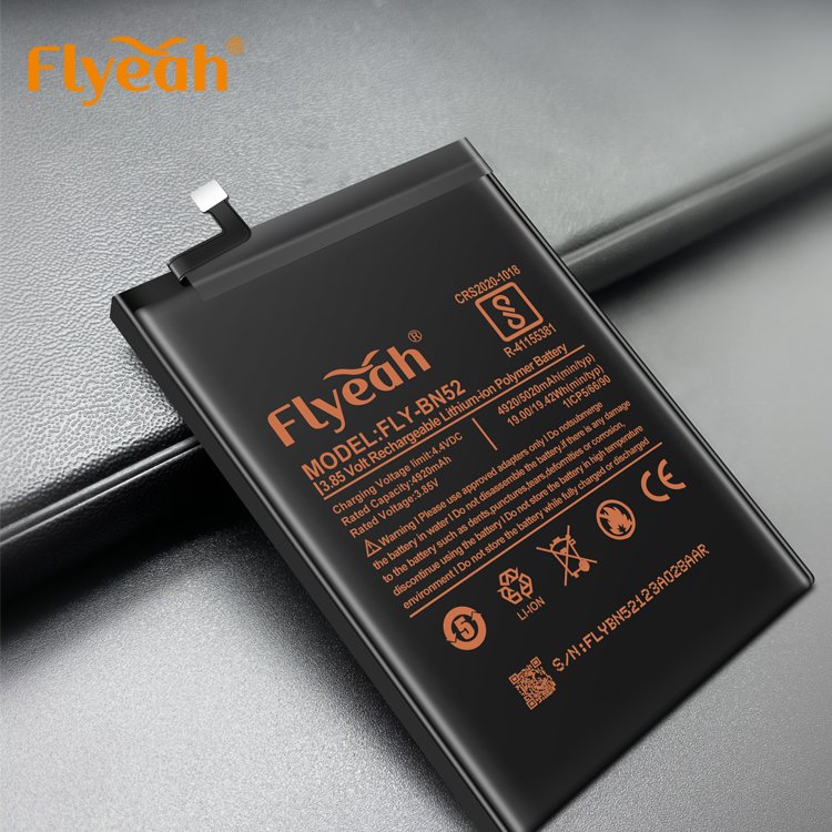 Mobile phone accessories 5000mAh capacity double IC protection phone battery for Xiaomi BN52 Redmi Note 9 pro battery