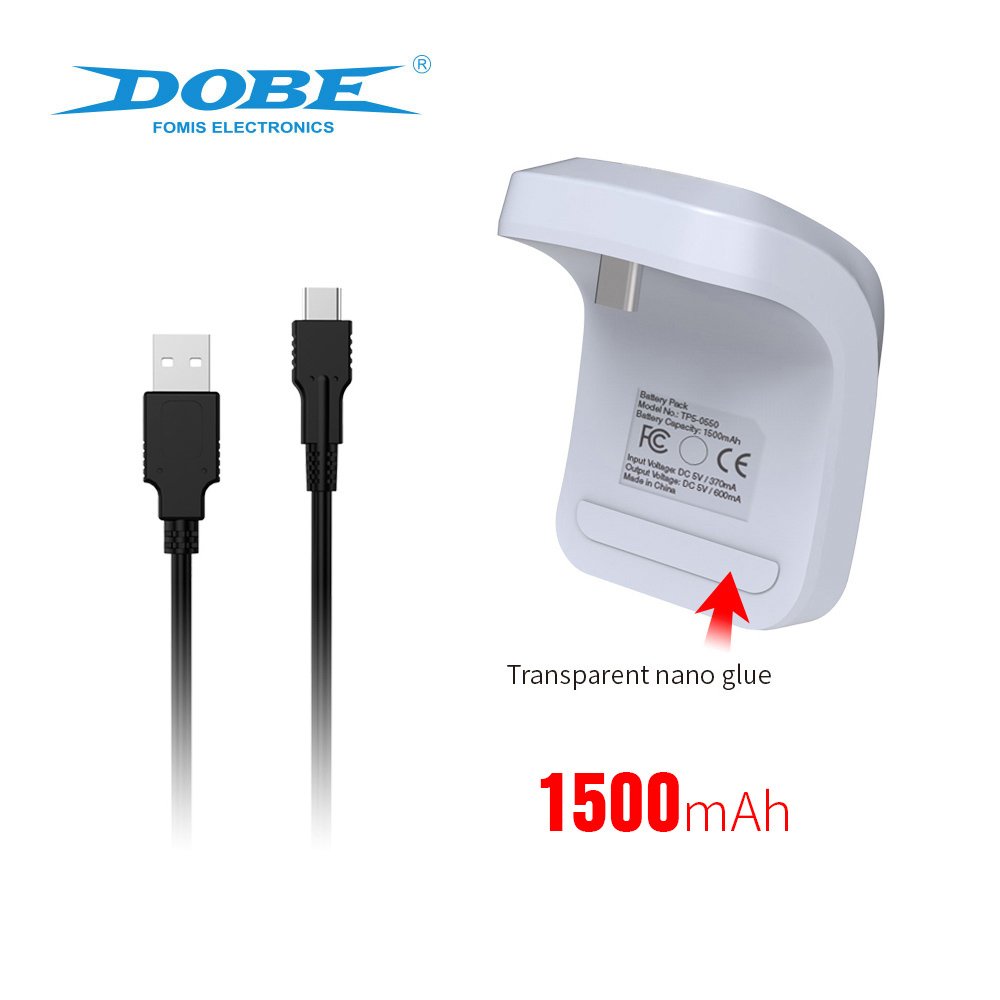 for PS5 wireless battery pack with LED indicator directly supply from DOBE