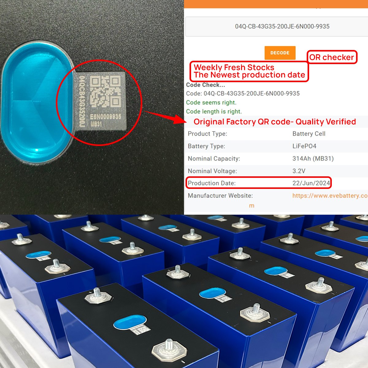 LF280K V3 Lifepo4 3.2V 50Ah 100Ah 150Ah 230Ah 280Ah 300Ah Lithium Ion Battery Grade A Prismatic Lifepo4 Battery Cell 3.2V