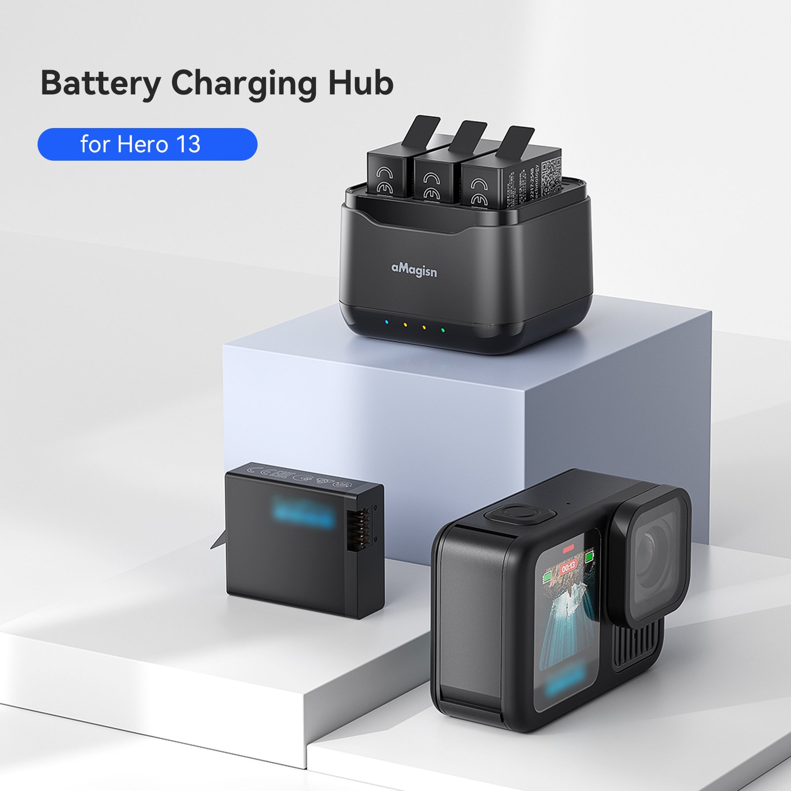 Quick Charge Battery Hub Smart Charging Management Battery Charging Stand For GoPro Hero13 Sport Camera Accessories