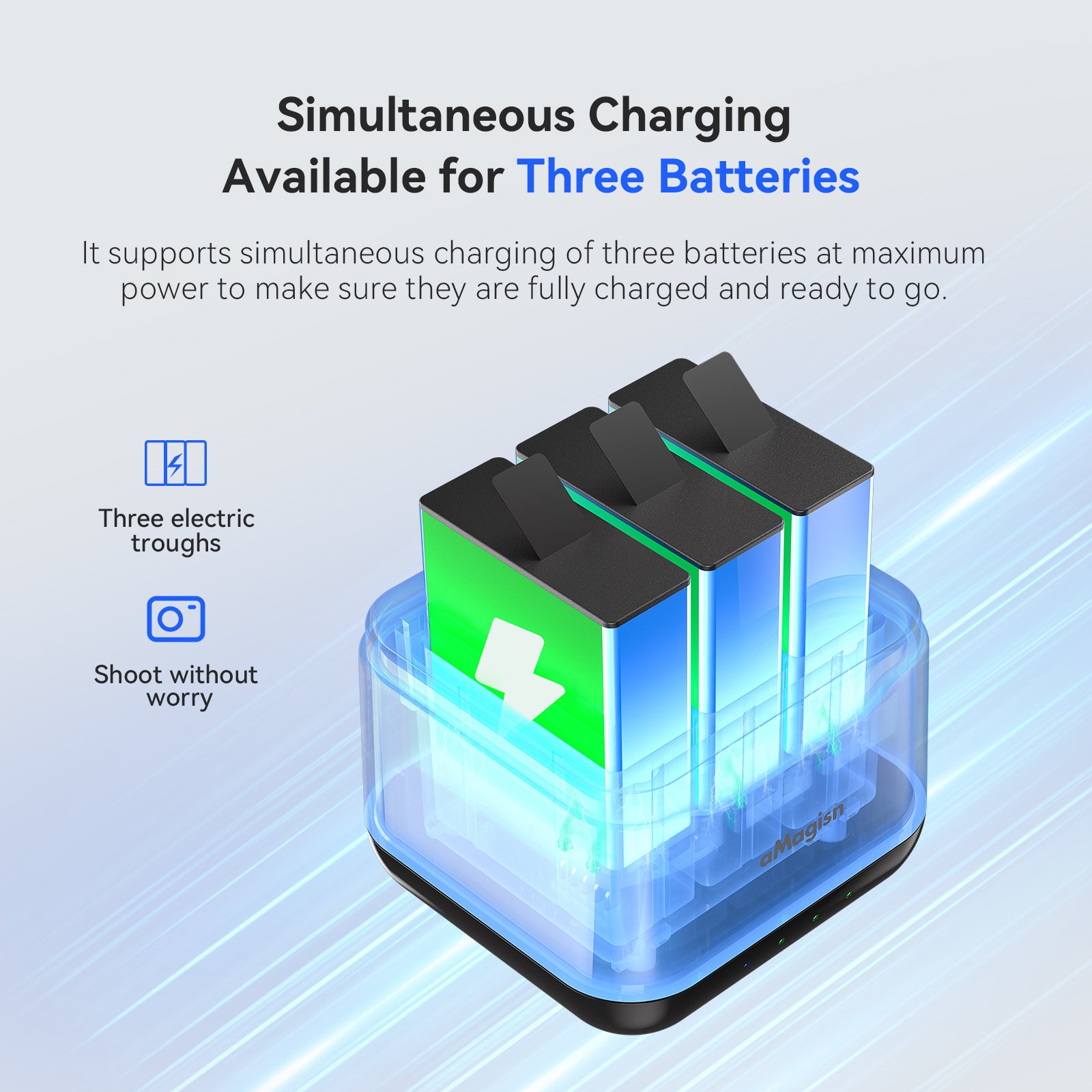 Quick Charge Battery Hub Smart Charging Management Battery Charging Stand For GoPro Hero13 Sport Camera Accessories