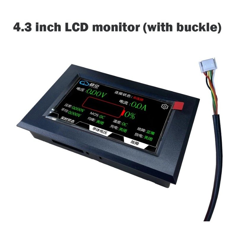 LCD with 4.3inch Display Customized Lithium battery intelligent protection board display screen Battery Accessories