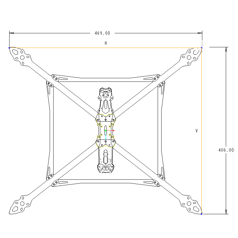 HSKRC MARK4 13Inch V2 MAK4 Carbon Fiber Frame Kit Drone accessories DIY for Freestyle FPV Racing Drone Part