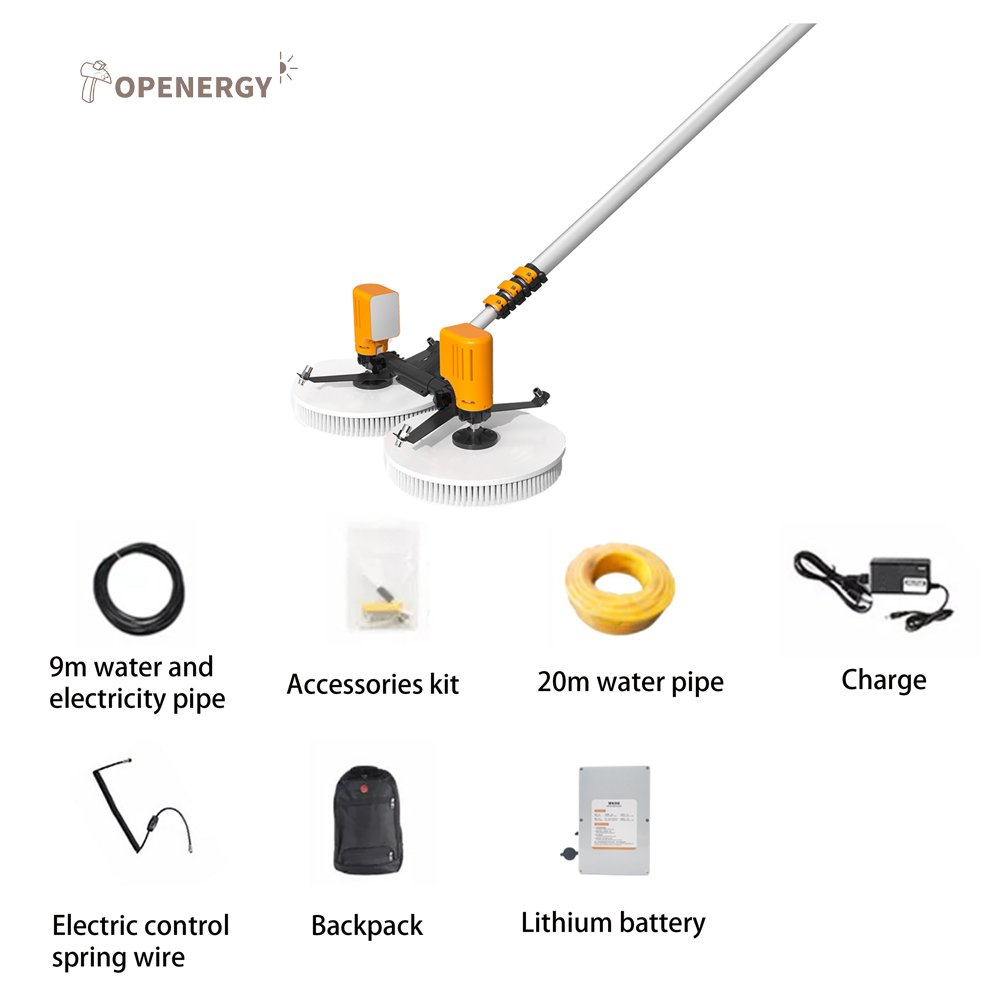 Solar Panel Clean Machine Solar clean Brush lithium battery 24v 26ah
