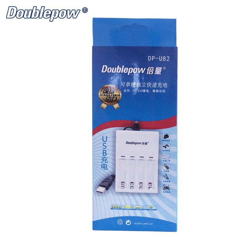 China Supplier's Durable ABS U82 LED Intelligent Rapid Charger 4 Slots 1.2V AA/AAA Ni-MH/Ni-CD Batteries charger
