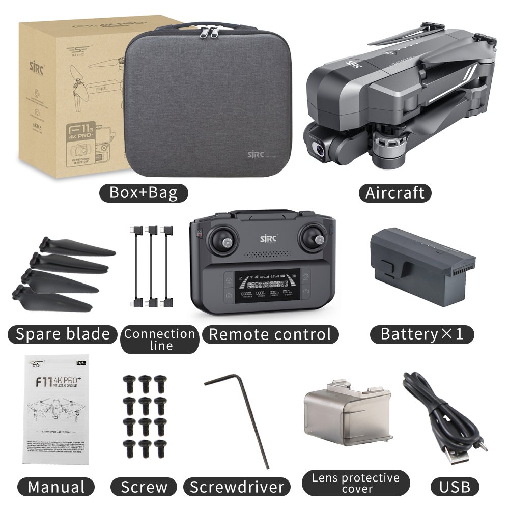 HOSHI drones accessories for SJRC F11s 4K Pro+ and F11S 4K PRO Battery charger propeller carry case drone accessories