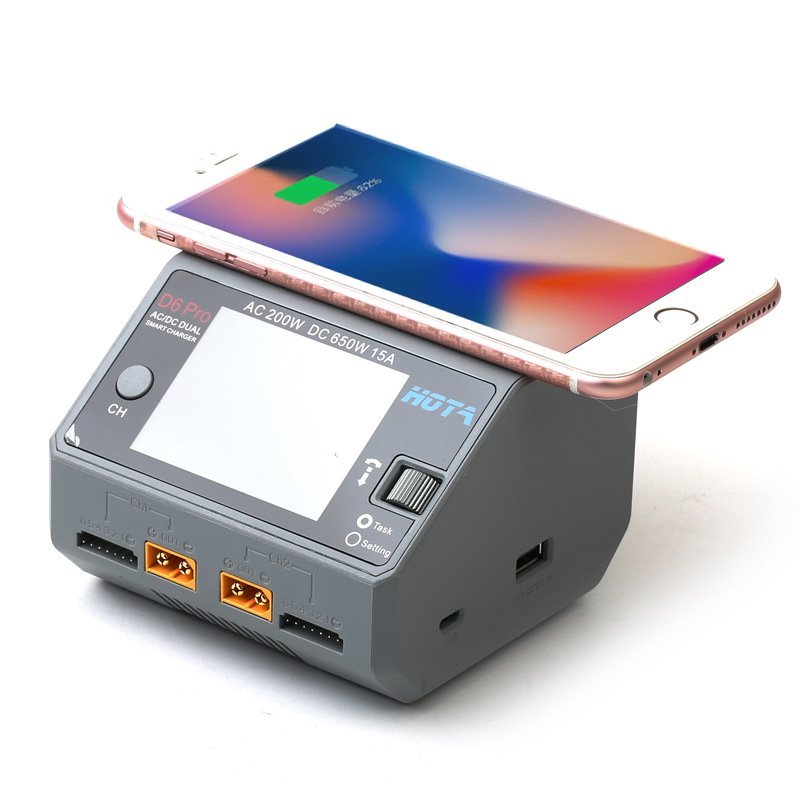 HOTA D6 pro charger Aeromodelling high power Li-ion battery 6S balance charger Mobile phone wireless charger 650W