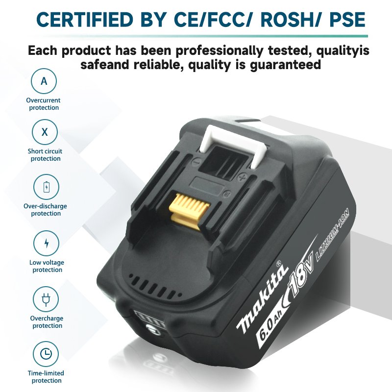 18V Hardware Power Tools Accessories for Makita BL1830B Lithium Ion Battery Pack Power Hammer